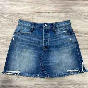 Madewell Ridgid Blue Denim A-Line Mini Skirt Size 31